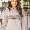 Bird Of Paradise - Kona Coffee Dyed Long Sleeve Lightweight Pullover