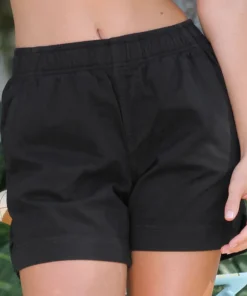 Black Shoreline Twill Shorts
