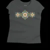 Blossom Quilt - Graphite Short Sleeve Pima T-Shirt