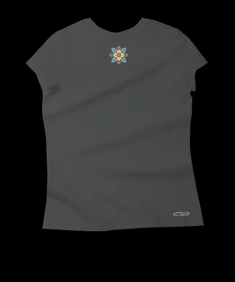 Blossom Quilt - Graphite Short Sleeve Pima T-Shirt