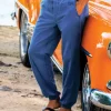 Blueberry Dyed Canton Pants