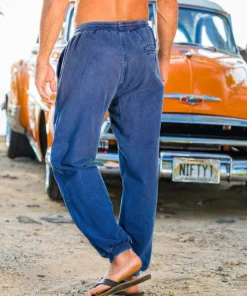 Blueberry Dyed Canton Pants