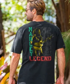 Bob Marley Legend - Black Short Sleeve Crewneck T-Shirt