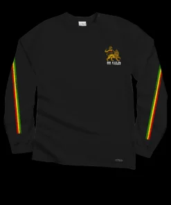Bob Marley Lion Of Judah - Black Long Sleeve Crewneck T-Shirt