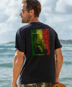 Bob Marley Smoke The Herb - Black Short Sleeve Crewneck T-Shirt