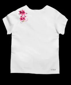 Bougainvillea Vines - White Short Sleeve Scoop Neck T-Shirt