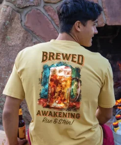 Brewed Awakening - Beer Dyed Short Sleeve Crewneck T-Shirt