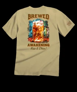 Brewed Awakening - Beer Dyed Short Sleeve Crewneck T-Shirt