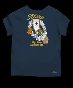California Strong - Navy Short Sleeve Scoop Neck T-Shirt