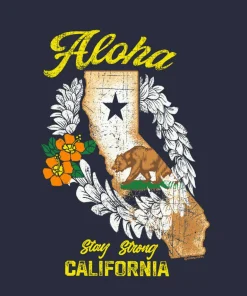 California Strong - Navy Short Sleeve Scoop Neck T-Shirt