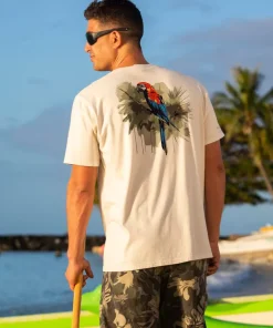 Camo Parrot - Coconut Dyed Short Sleeve Crewneck T-Shirt