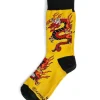 Crimson Dragon - Graphic Cotton Crew Socks