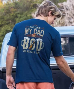 Dad Bod - Navy Short Sleeve Crewneck T-Shirt