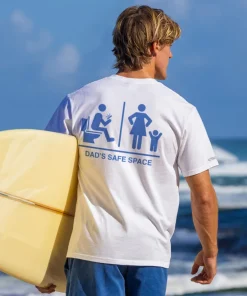 Dads Safe Space - White Short Sleeve Crewneck T-Shirt