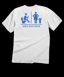 Dads Safe Space - White Short Sleeve Crewneck T-Shirt