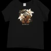 Decorative Lilies - Black Short Sleeve Scoop Neck T-Shirt