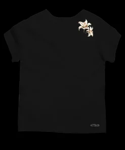 Decorative Lilies - Black Short Sleeve Scoop Neck T-Shirt