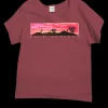 Desert Sunset - Paradise Red Dyed Short Sleeve Scoop Neck T-Shirt