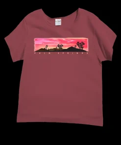 Desert Sunset - Paradise Red Dyed Short Sleeve Scoop Neck T-Shirt