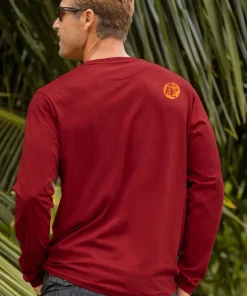Dragon Flurry - Rugby Red Long Sleeve Pima T-Shirt