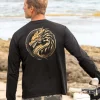 Dragon Medallion - Black Long Sleeve Crewneck T-Shirt
