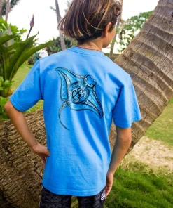 Ehukai Manta - Blue Hawaii Dyed Short Sleeve Crewneck T-Shirt