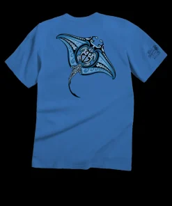 Ehukai Manta - Blue Hawaii Dyed Short Sleeve Crewneck T-Shirt