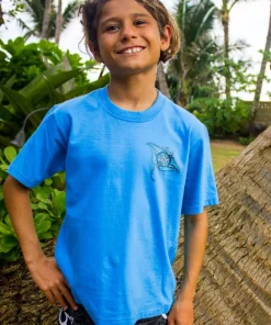 Ehukai Manta - Blue Hawaii Dyed Short Sleeve Crewneck T-Shirt