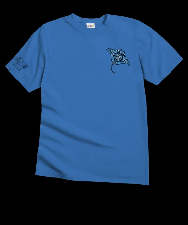 Ehukai Manta - Blue Hawaii Dyed Short Sleeve Crewneck T-Shirt