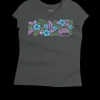 Elegant Floral Band - Graphite Short Sleeve Pima T-Shirt
