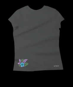 Elegant Floral Band - Graphite Short Sleeve Pima T-Shirt