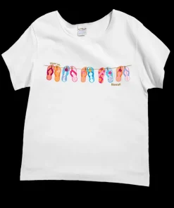 Flippin Out - White Short Sleeve Scoop Neck T-Shirt