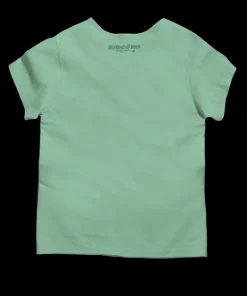 Floral Flag - Key Lime Dyed Short Sleeve Scoop Neck T-Shirt