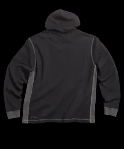 Flow Of Mana - Black/Charcoal Long Sleeve Longboard Hooded Tee
