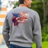 Freedom Eagle Flight - Crater Dyed® Long Sleeve Sweatshirt