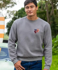 Freedom Eagle Flight - Crater Dyed® Long Sleeve Sweatshirt