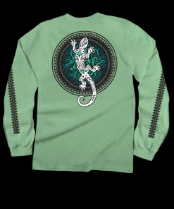 Gecko Sun - Key Lime Dyed Long Sleeve Crewneck T-Shirt