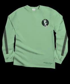 Gecko Sun - Key Lime Dyed Long Sleeve Crewneck T-Shirt