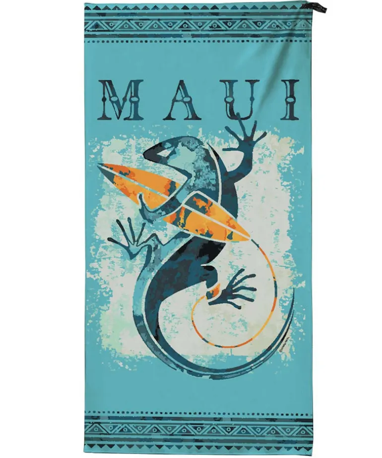 Gecko Watercolor - Microfiber Beach Towel
