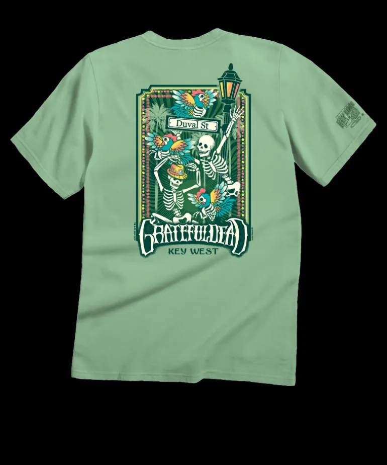 Grateful Dead Duval Street - Key Lime Dyed Short Sleeve Crewneck T-Shirt