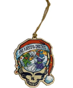 Grateful Dead Stealie Santa - Maplewood Ornament