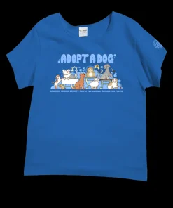 Hawaiian Humane Society At The Groomer - Blue Hawaii Dyed Short Sleeve Scoop Neck T-Shirt