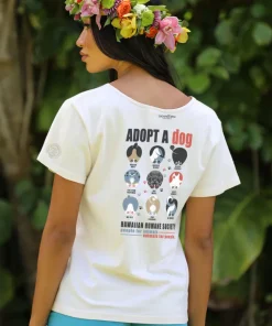 Hawaiian Humane Society Adopt A Dog Canine Musicians - Coconut Dyed Short Sleeve Scoop Neck T-Shirt