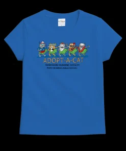 Hawaiian Humane Society Meow Halau - Blue Hawaii Dyed Short Sleeve Crewneck T-Shirt