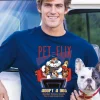 Hawaiian Humane Society Petflix - Navy Short Sleeve Crewneck T-Shirt