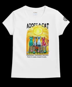 Hawaiian Humane Society Sun And Moon - White Short Sleeve Crewneck T-Shirt