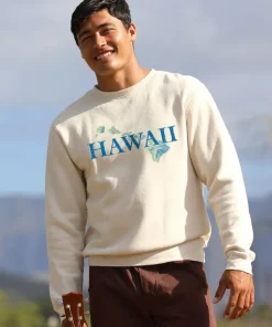 Hawaiian Islands - Coconut Dyed Long Sleeve Sweatshirt