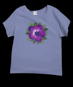Hibiscus Solo - Lavender Dyed Short Sleeve Scoop Neck T-Shirt