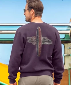 Hibiscus Surf - Blackberry Dyed Long Sleeve Sweatshirt