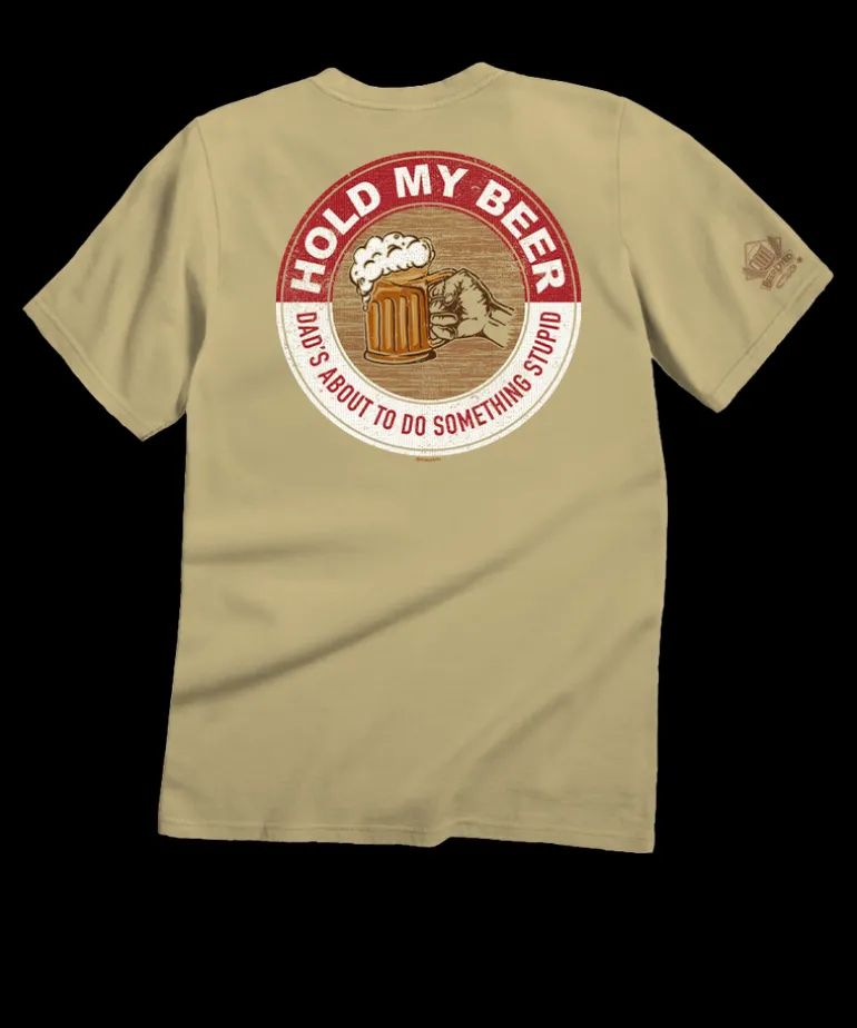 Hold My Beer - Beer Dyed Short Sleeve Crewneck T-Shirt